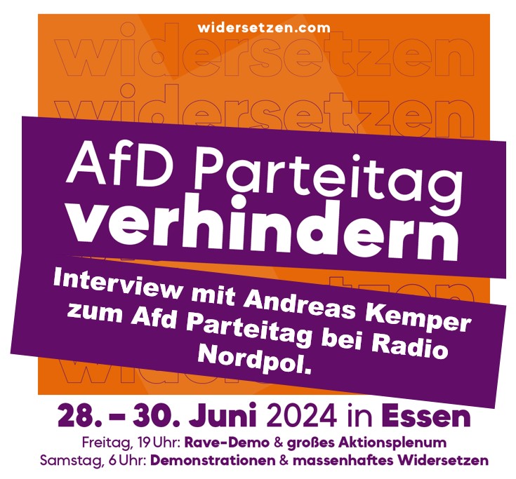 Interview mit Andreas Kemper zum Afd Bundesparteitag in Essen