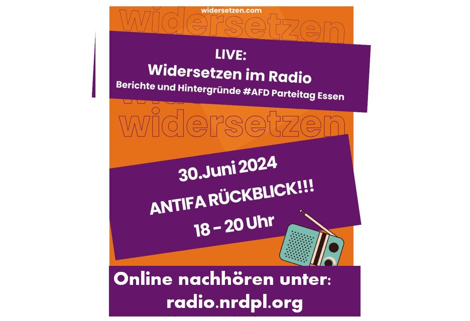 Abschlussrunde 30.06 – Antifa Talk zu #Widersetzen und AFD Parteitag