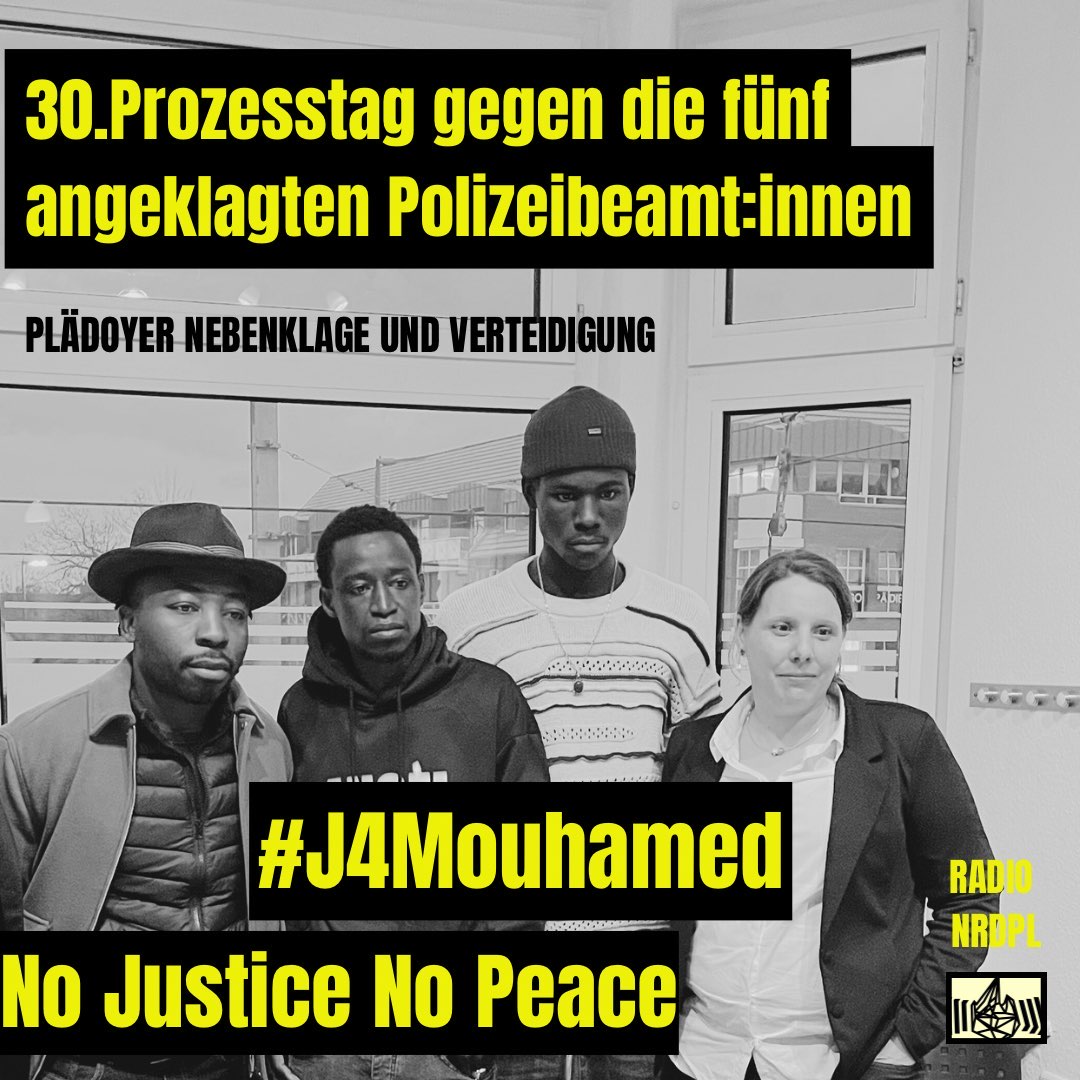 30. Prozesstag im Fall der Tötung Mouhamed Lamine Dramés